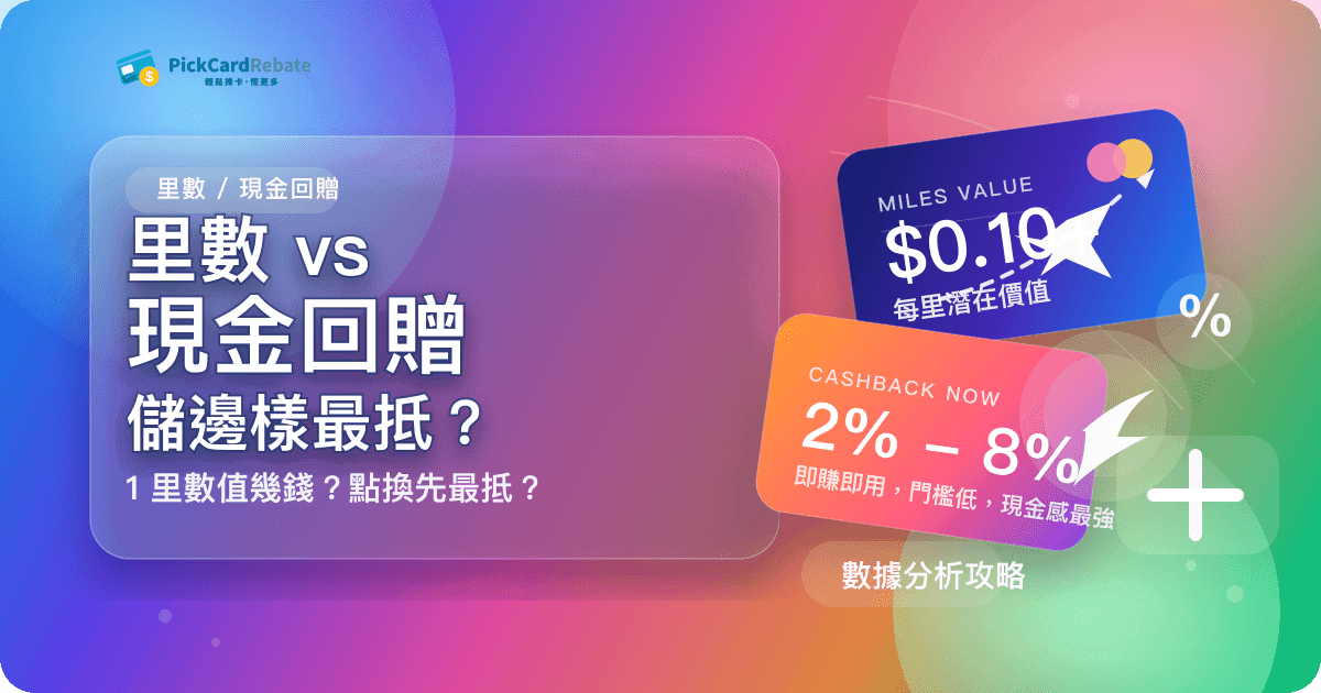 儲里數定現金回贈抵?完全分析指南|1里數值幾錢?里數換機票攻略 封面